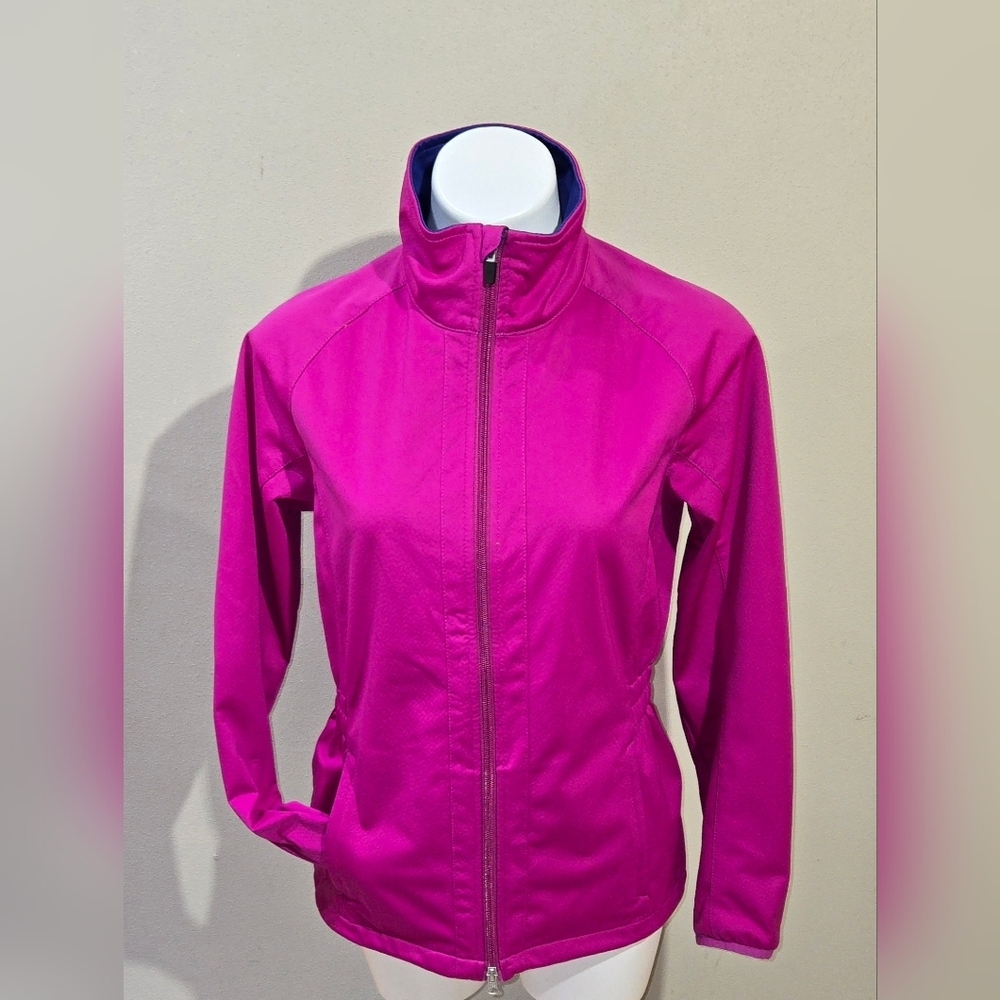 Zero Restriction Tour Series Golf Jacket Women M Pink Full Zip Soft Shell Vented